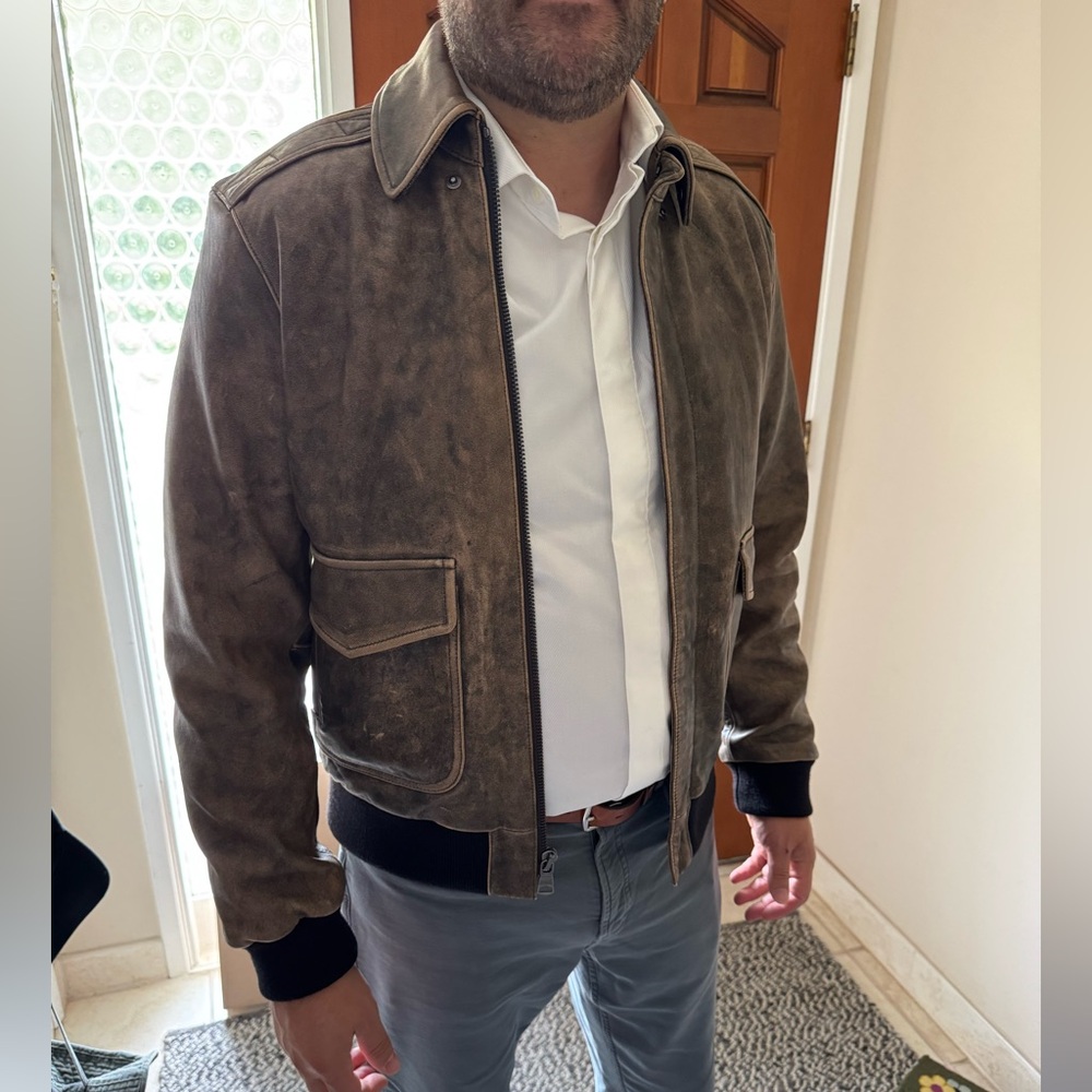 Banana Republic Men's Brown Leather Jacket - Picture 9 of 9
